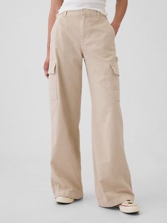 Mittelhohe Cargo-Baggy-Khakis