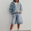 Mittelhohe, lange Jeansshorts für Kinder