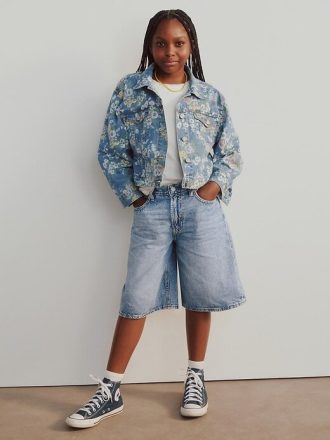 Mittelhohe, lange Jeansshorts für Kinder