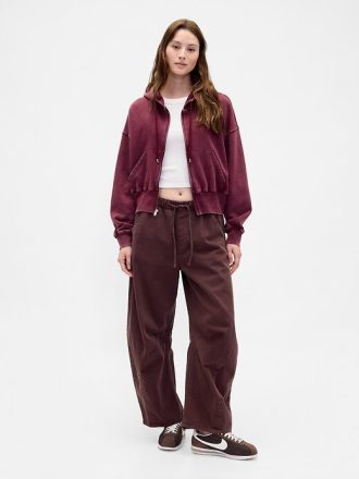 Mittelhohe Twill-Hose mit bequemem Hufeisenschnitt