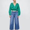 Mittelhohe, ultraweiche Baggy-Crop-Jeans Mittelhohe, ultraweiche Baggy-Crop-Jeans