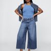 Mittelhohe, ultraweiche Baggy-Crop-Jeans Mittelhohe, ultraweiche Baggy-Crop-Jeans
