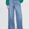 Mittelhohe, ultraweiche, bequeme Baggy-Jeans mit Falten