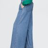 Mittelhohe, ultraweiche, bequeme Baggy-Jeans mit Falten