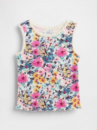 Mix & Match Tanktop mit Spitzenbesatz für Babys und Kleinkinder