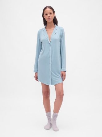Modales Pyjama-Hemdkleid