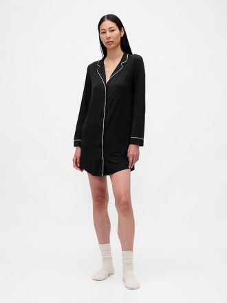 Modales Pyjama-Hemdkleid