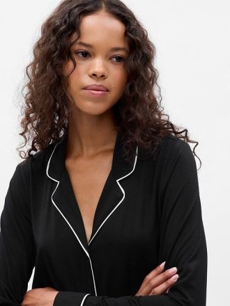 Modales Pyjama-Hemdkleid