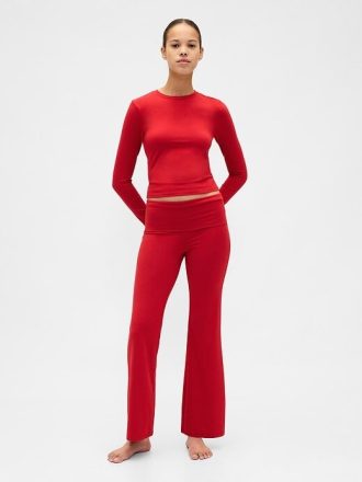 Moderne Pyjama-Leggings mit Umschlag