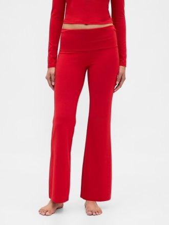 Moderne Pyjama-Leggings mit Umschlag