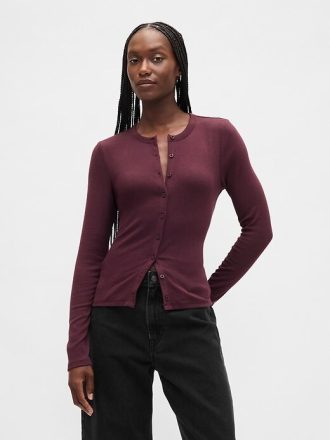 Moderner Rundhals-Cardigan