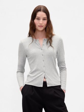 Moderner Rundhals-Cardigan