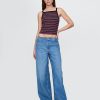 Modernes Crop-Tanktop mit Schürzenkragen Modernes Crop-Tanktop mit Schürzenkragen