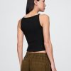 Modernes Crop-Tanktop mit Schürzenkragen Modernes Crop-Tanktop mit Schürzenkragen