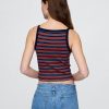Modernes Crop-Tanktop mit Schürzenkragen Modernes Crop-Tanktop mit Schürzenkragen