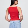 Modernes Crop-Tanktop mit Schürzenkragen Modernes Crop-Tanktop mit Schürzenkragen