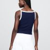 Modernes Crop-Tanktop mit Schürzenkragen Modernes Crop-Tanktop mit Schürzenkragen