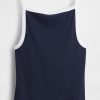 Modernes Crop-Tanktop mit Schürzenkragen Modernes Crop-Tanktop mit Schürzenkragen