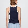Modernes geripptes Neckholder-Tanktop Modernes geripptes Neckholder-Tanktop