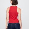 Modernes geripptes Neckholder-Tanktop