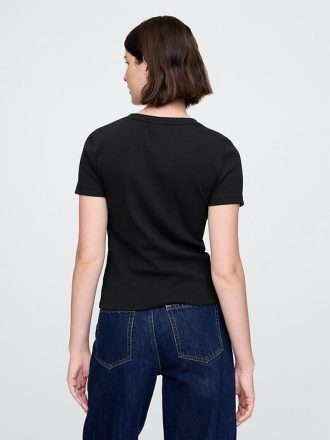 Modernes, kurzes Logo-T-Shirt