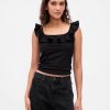 Modernes, kurzes Tanktop mit Rüschen Modernes, kurzes Tanktop mit Rüschen