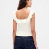 Modernes, kurzes Tanktop mit Rüschen Modernes, kurzes Tanktop mit Rüschen