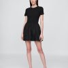 Modernes Mixed-Media-Bubble-Minikleid