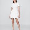 Modernes Mixed-Media-Bubble-Minikleid
