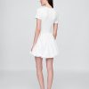 Modernes Mixed-Media-Bubble-Minikleid