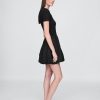 Modernes Mixed-Media-Bubble-Minikleid