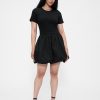Modernes Mixed-Media-Bubble-Minikleid