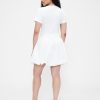 Modernes Mixed-Media-Bubble-Minikleid
