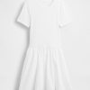 Modernes Mixed-Media-Bubble-Minikleid