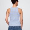 Modernes Neckholder-Top mit geripptem Logo