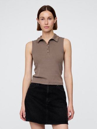 Modernes Polo Crop Tank Top