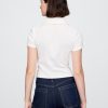 Modernes Ripp-Crop-Poloshirt