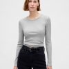 Modernes Ripp-Crop-T-Shirt