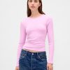 Modernes Ripp-Crop-T-Shirt