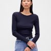 Modernes Ripp-Crop-T-Shirt