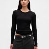 Modernes Ripp-Crop-T-Shirt
