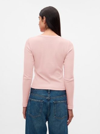 Modernes Ripp-Crop-T-Shirt