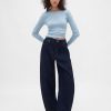Modernes Ripp-Crop-T-Shirt