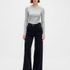 Modernes Ripp-Crop-T-Shirt