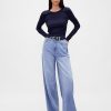 Modernes Ripp-Crop-T-Shirt