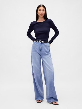 Modernes Ripp-Crop-T-Shirt