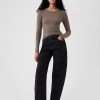 Modernes Ripp-Crop-T-Shirt