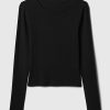 Modernes Ripp-Crop-T-Shirt