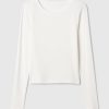 Modernes Ripp-Crop-T-Shirt