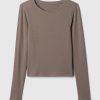 Modernes Ripp-Crop-T-Shirt